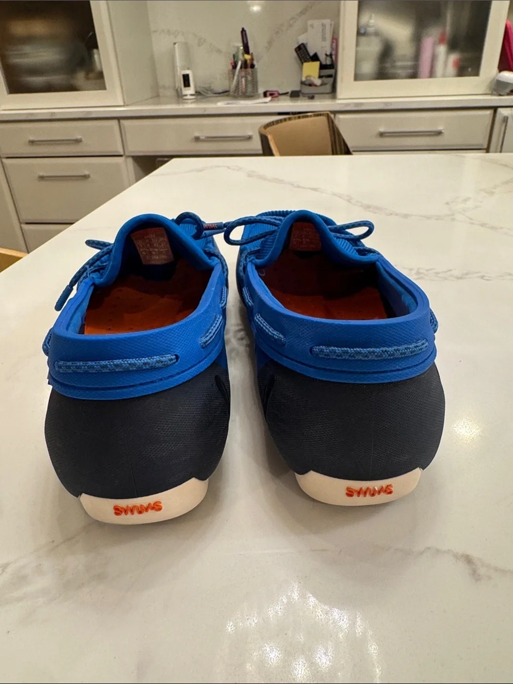 Swims Stride Lace Men's Loafer Blitz Blue Navy White Fleck Size 9